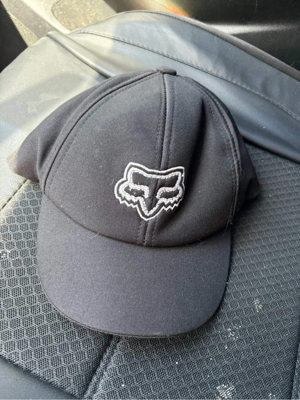 Fox Black Cap with White Fox Head Logo